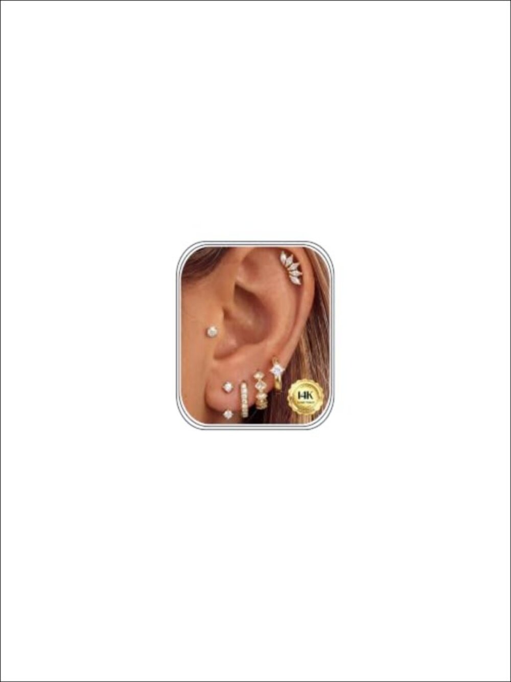 MILACOLATO 925 Sterling Silver 14K Gold Plated Earrings Set Women Trendy
